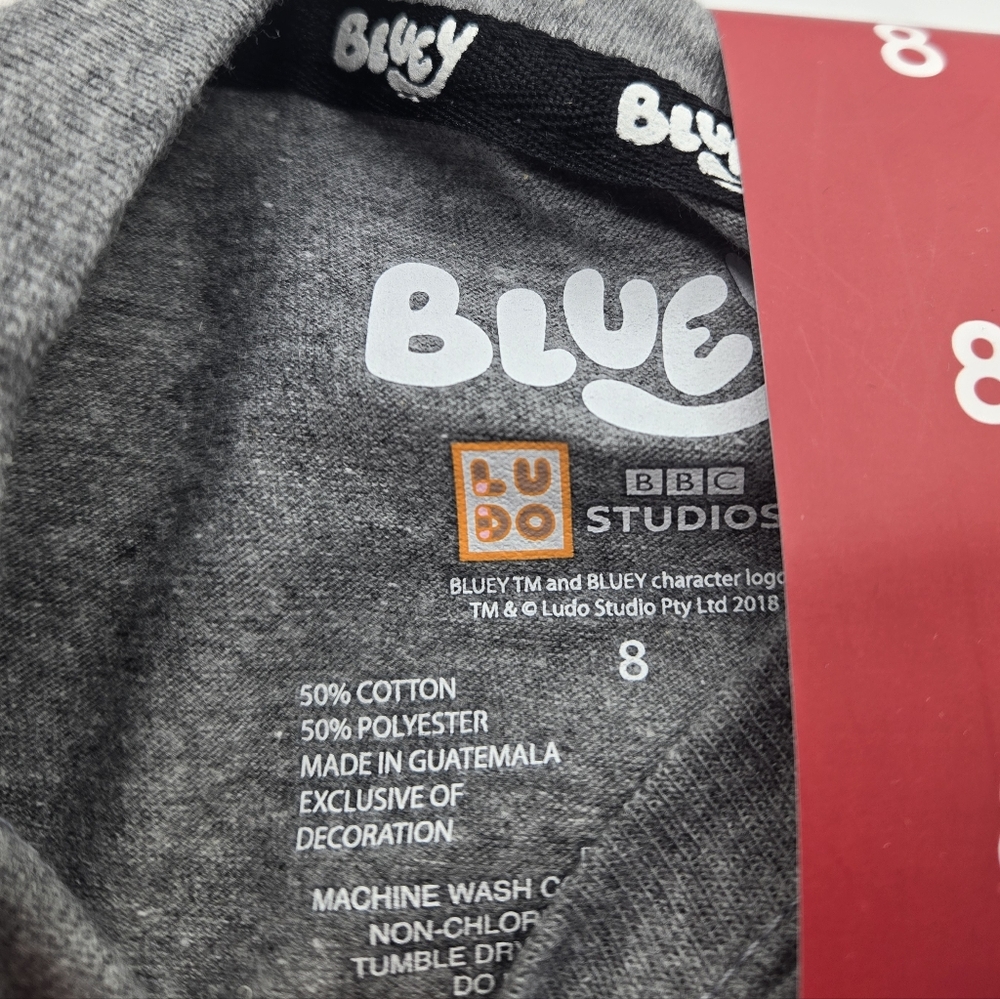 Bluey Unisex Pumpkin Halloween T-Shirt Gray 8 - Picture 4 of 7